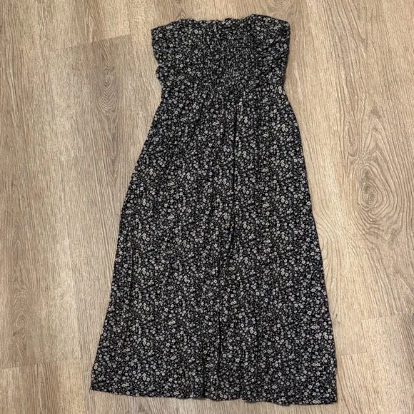 American Eagle Outfitters Black and White Strapless Dress - Picture 5 of 6